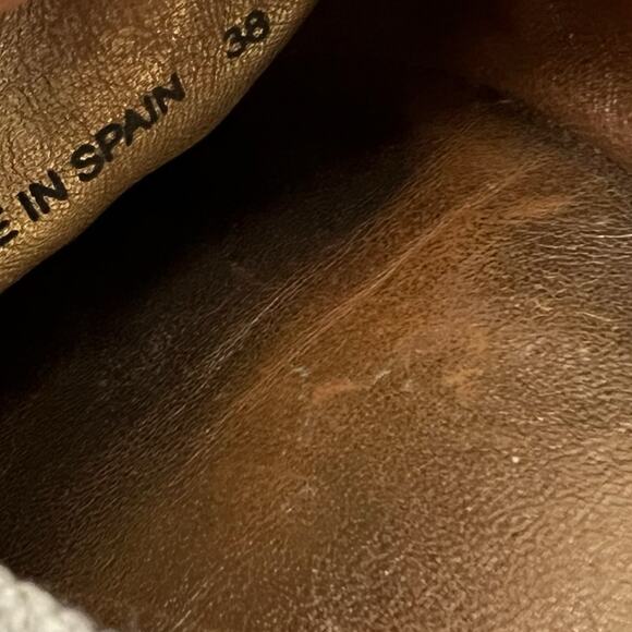 PRADA Embroidered Logo Canvas Espadrille EU 38 US 8 Beige Slip On Flats - Picture 10 of 12